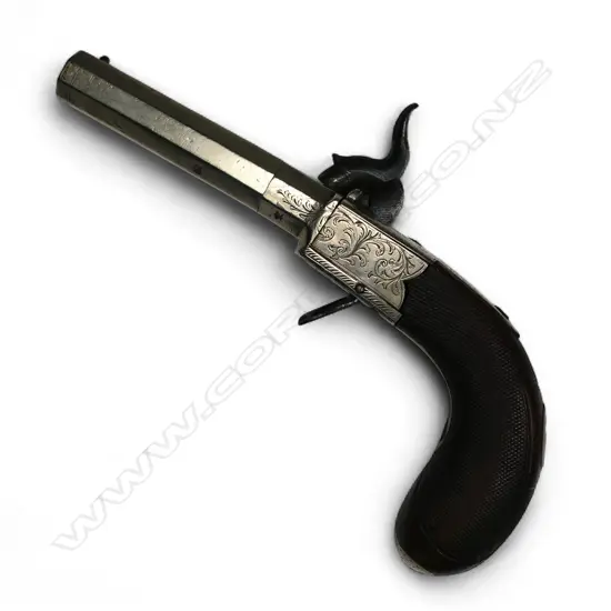A Georgian percussion cap pocket pistol by Smith of London,