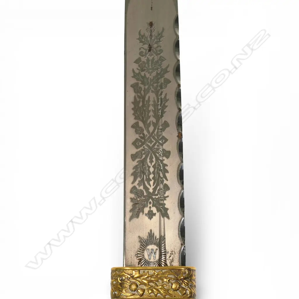 An early/mid 20thC Scottish dress Dirk with companion knife and fork, Image 1++