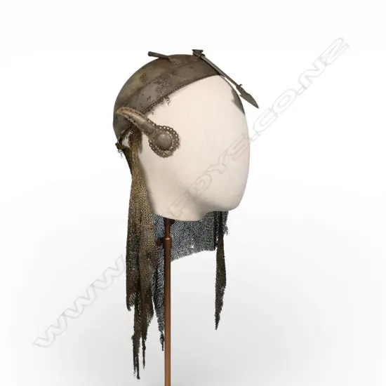 A good antique Persian Qajar period iron helmet,