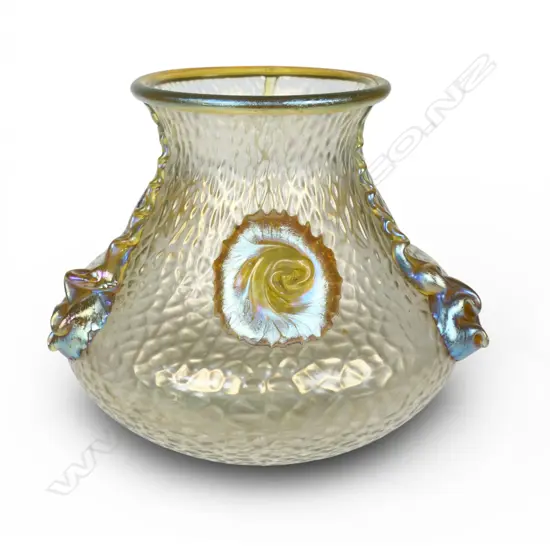 An early 20thC Loetz 'Nautilus' Iridescent Art Nouveau glass vase,