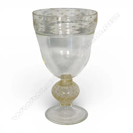 A large vintage Venetian mouth blown goblet vase,