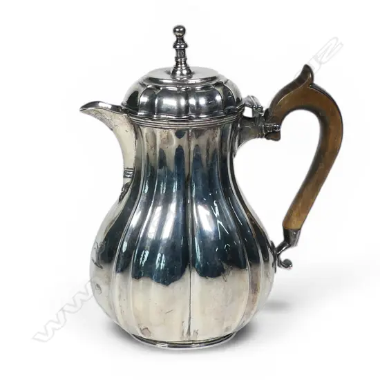 A Victorian silver hot chocolate pot,