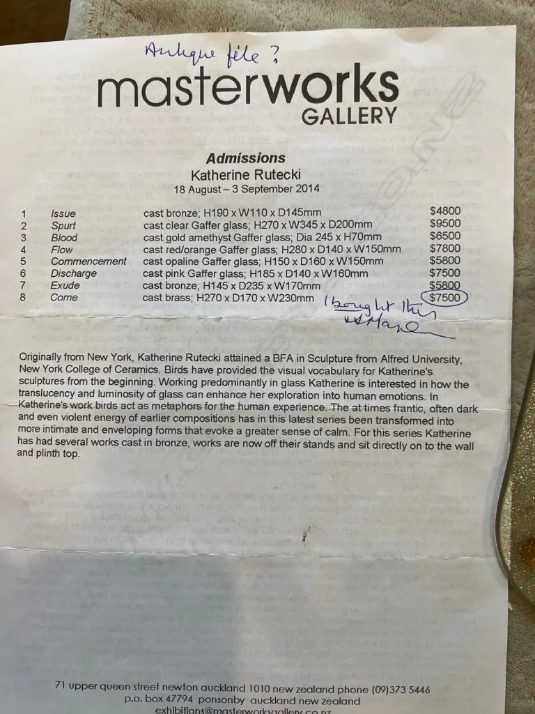 Katherine Rutecki cast brass sculpture 'Come', Image 1++