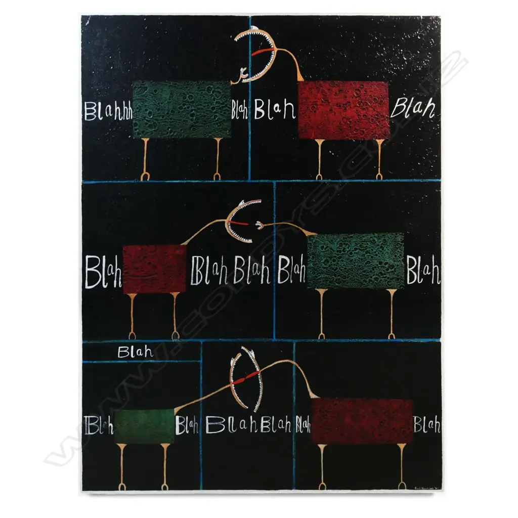 Paul Vincent (NZ 20thC)’ Love Monsters II’, Image 1++