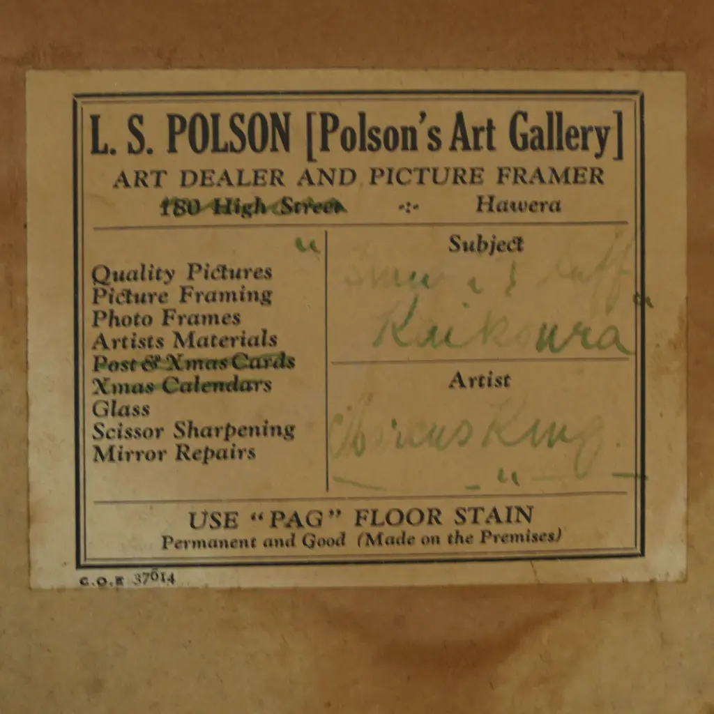 Marcus King (1891-1983) 'Haumuri Bluff Kaikoura', Image 1++