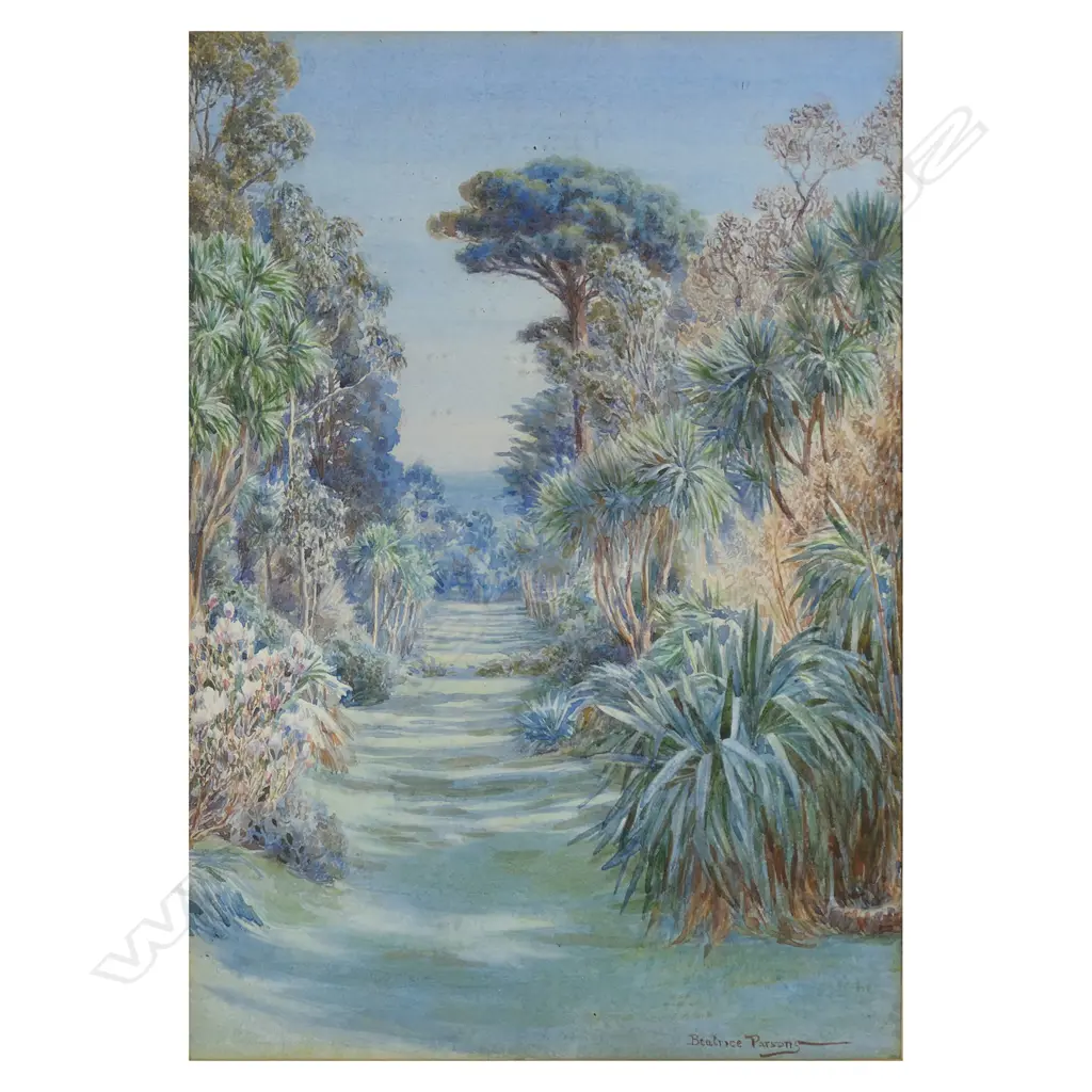 Beatrice Emma Parsons (1870-1955) 'Rosehill Garden Woodlane Falmouth', Image 1++