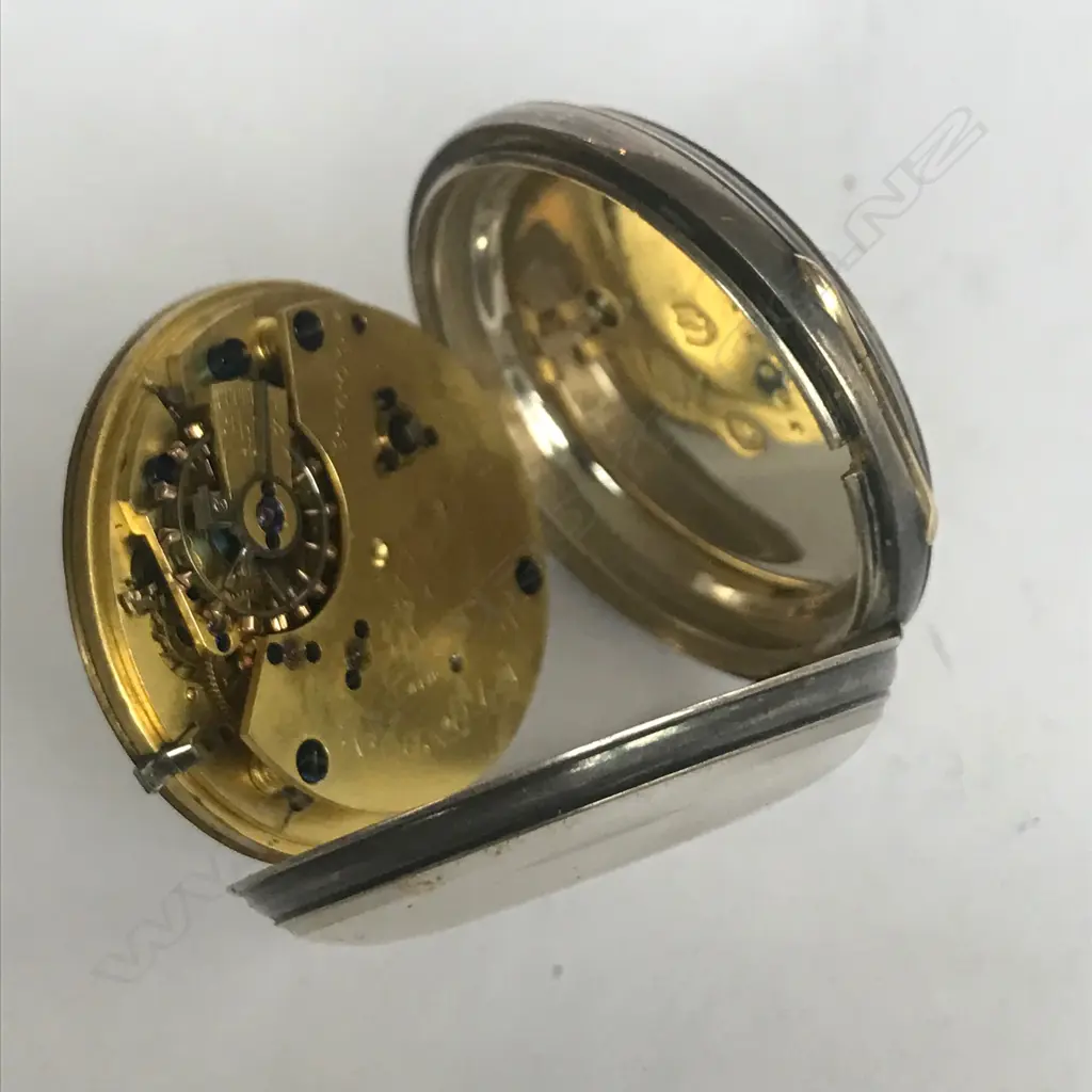 Victorian lady’s silver open face fob watch by Dent of London, Image 1++