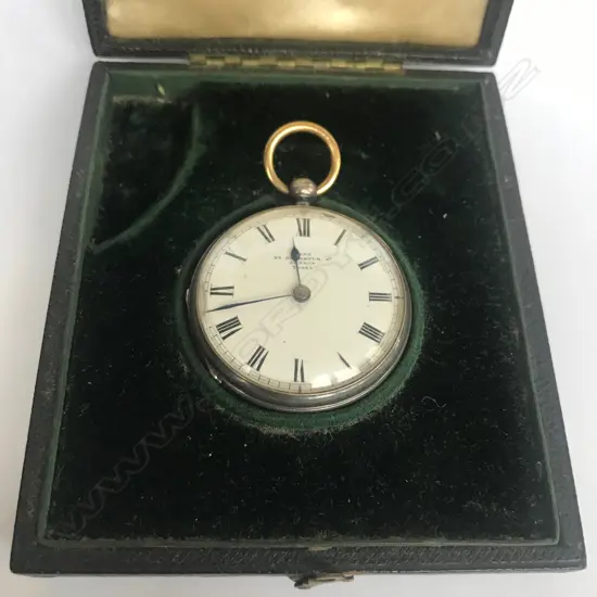 Victorian lady’s silver open face fob watch by Dent of London,