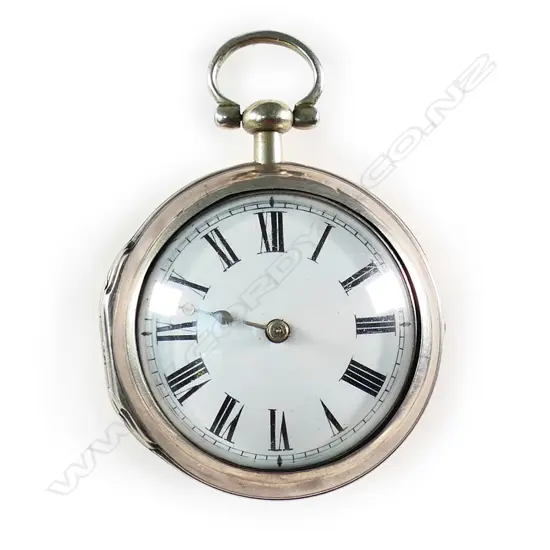 A George III silver pair cased pocket watch by Robert Barnes of Liverpool,