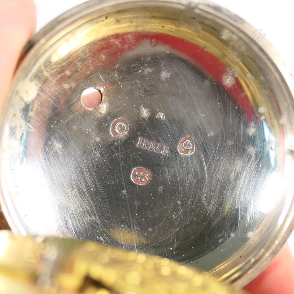 A large George IV silver pair case pocket watch, Image 1++