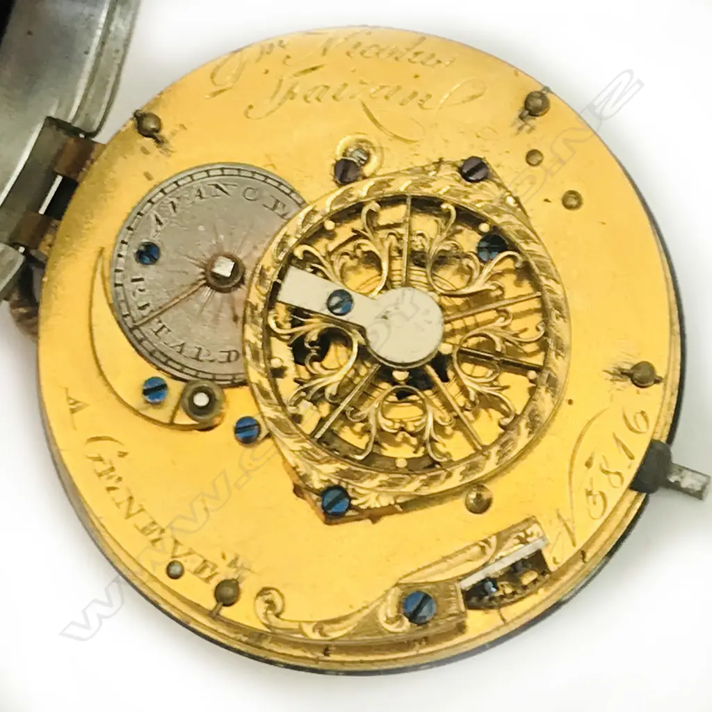 A large consular tortoiseshell cased pocket watch by Pierre-Nicolas Faizan a Geneve (b.1768), Image 1++