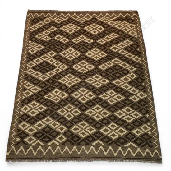 A hand-woven kelim rug,