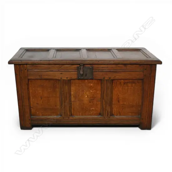 A George III oak coffer,