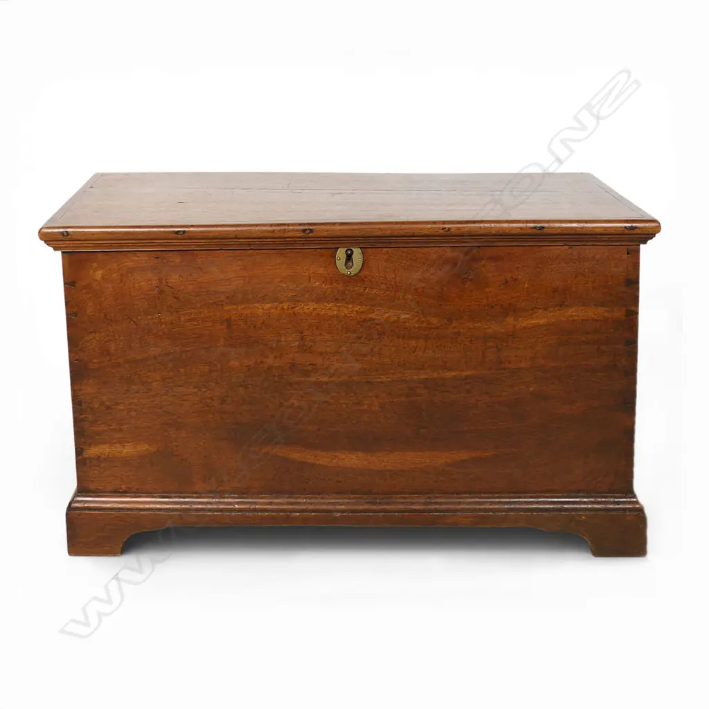 Victorian oak hinged lidded trunk, Image 1++