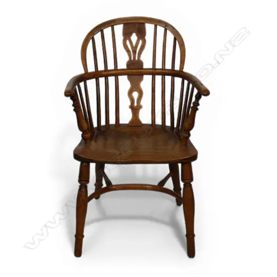 A good George III Windsor armchair,