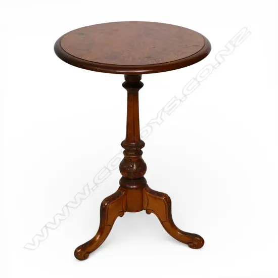 A good NZ colonial kauri tilt top wine table,