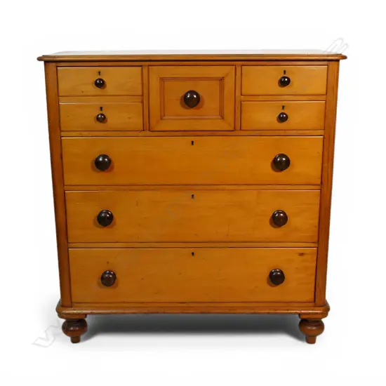 A New Zealand colonial kauri scotch chest,
