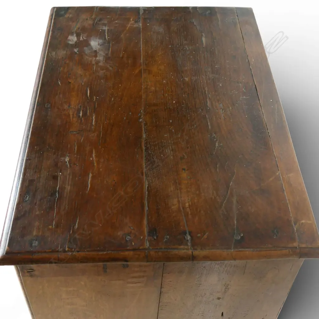 An uncommon 19thC European oak four drawer chest, Image 1++