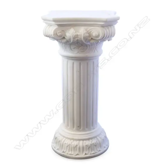 A marble Greek Corinthian column,