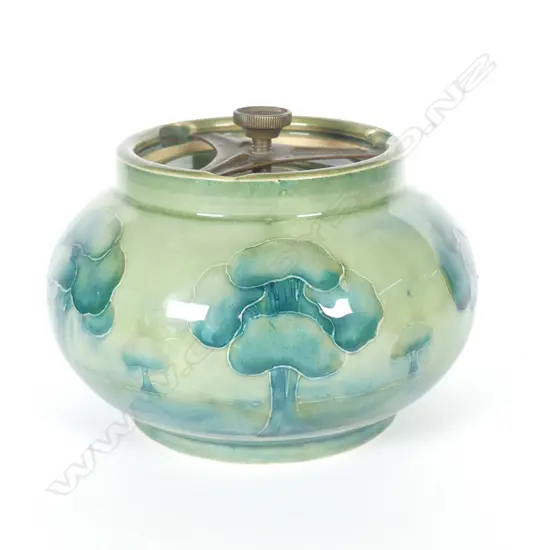 An uncommon William Moorcroft ‘Hazeldene’ tobacco humidor