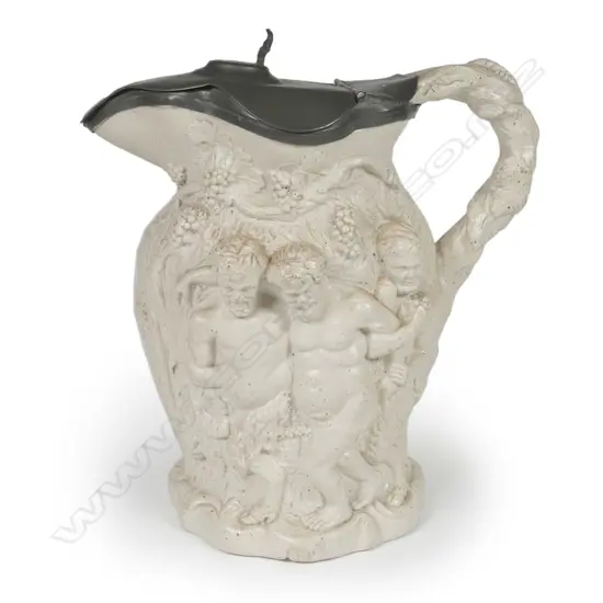 A 19thC Stephen Green Lambeth Bacchus jug