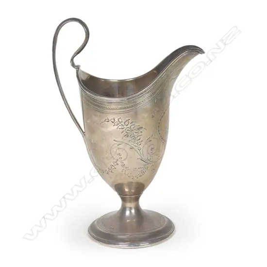 A George III silver pedestal cream jug