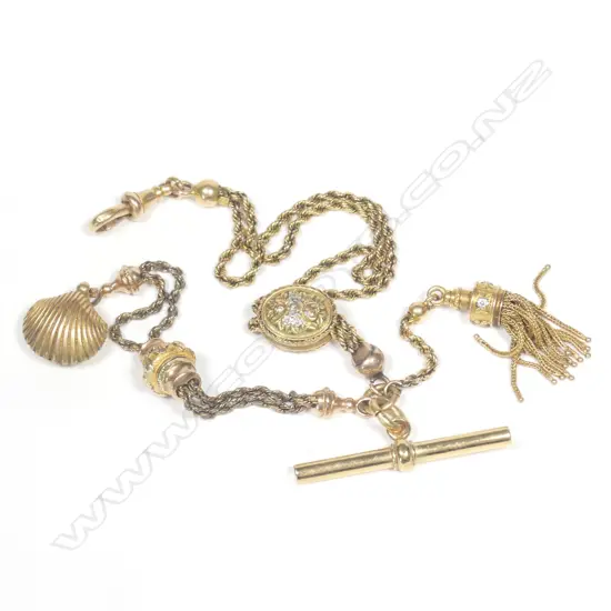 A 19thC 15ct. yellow gold quality Albertina