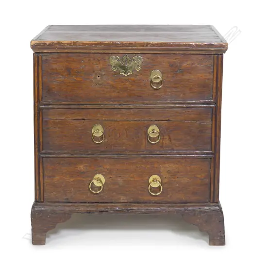 A small naive oak Georgian box