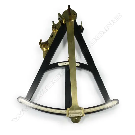 16-inch radius ebony frame and limb octant by Spencer Browning & Rust