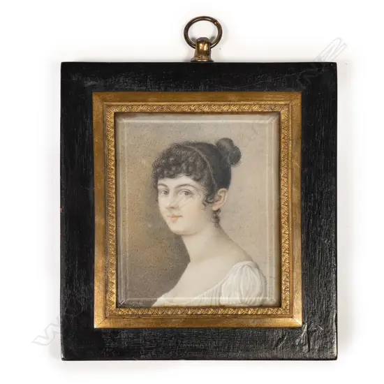 A Regency hand painted portrait miniature