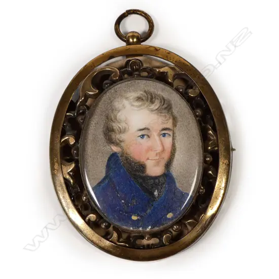 A Georgian hand painted portrait miniature