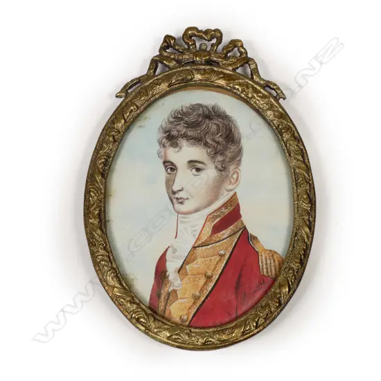 A hand painted portrait miniature