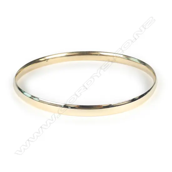 A 9ct gold half hoop bangle