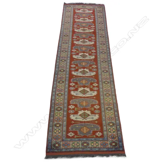 A hand-knotted runner