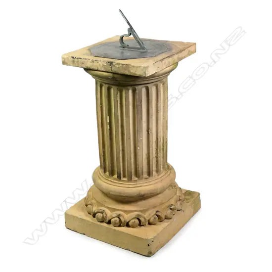 Late Victorian Doulton Lambeth based bronze sundial