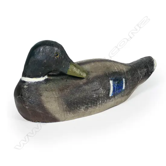 A good hand carved c.1930 14" Mallard Drake duck decoy