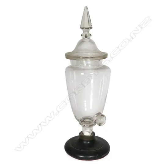 A Victorian glass bar beverage dispenser