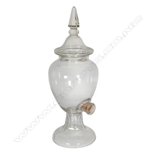 A Victorian glass bar beverage dispenser