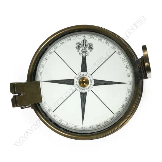 A 4-inch brass cased sighting compass