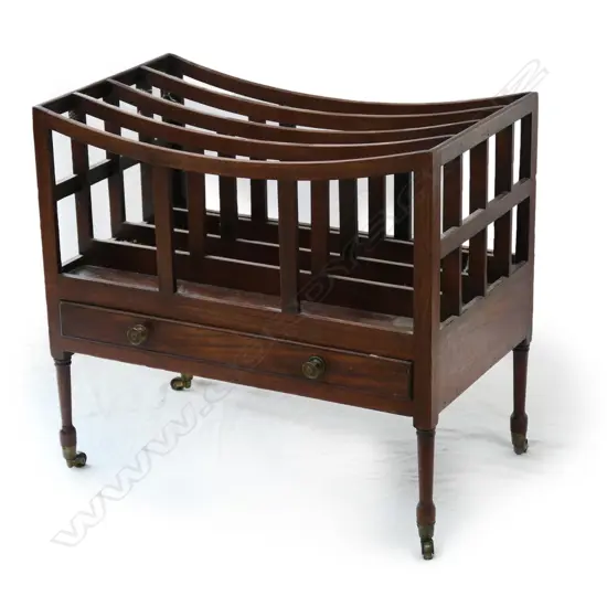 A Regency mahogany canterbury