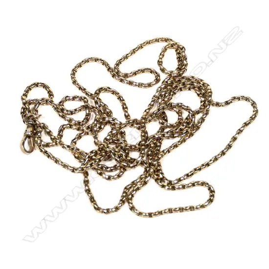 A 9ct gold muff chain