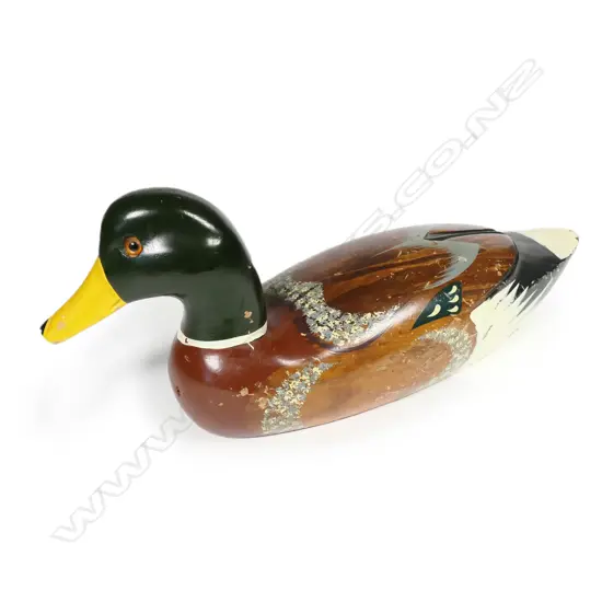 A 13½" decorative wooden Mallard drake decoy