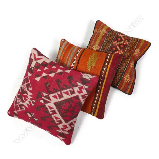 Three Turkish scatter cushions