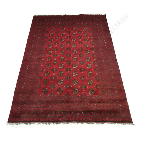 An Afghan Turkman hand knotted wool pile carpet