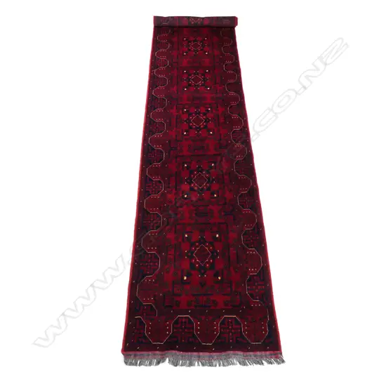 An Afghan Andkhoi hand knotted runner