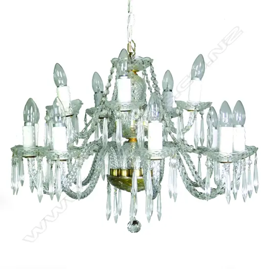 An impressive crystal chandelier
