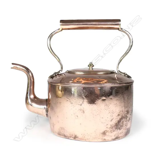 A Victorian copper kettle