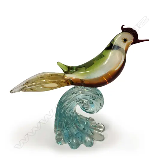 An Italian Murano glass bird