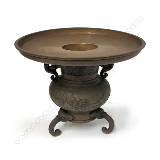 A Meiji Japanese usabata ikebana vase