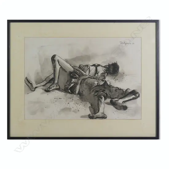 Roy Dalgarno (1910-2001) Untitled (Children Street Sleepers) ink sketch